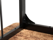 Dining Table Set for 4, 47.2-Inch Wood Kitchen Table Set,Rustic Brown 5 Piece Dining Table Set for Kitchen Dining Room CA | LEUKHOUSE