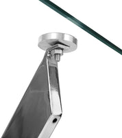 Rectangular Dining Table 120x70cm Glass/Silver AWS021UK | LEUKHOUSE