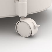 Table de Chevet Mobile avec 2 Plateaux, Table d'appoint Ronde roulettes et Poignées pour Déplacement Facile, Beige  AWS228FR | LEUKHOUSE