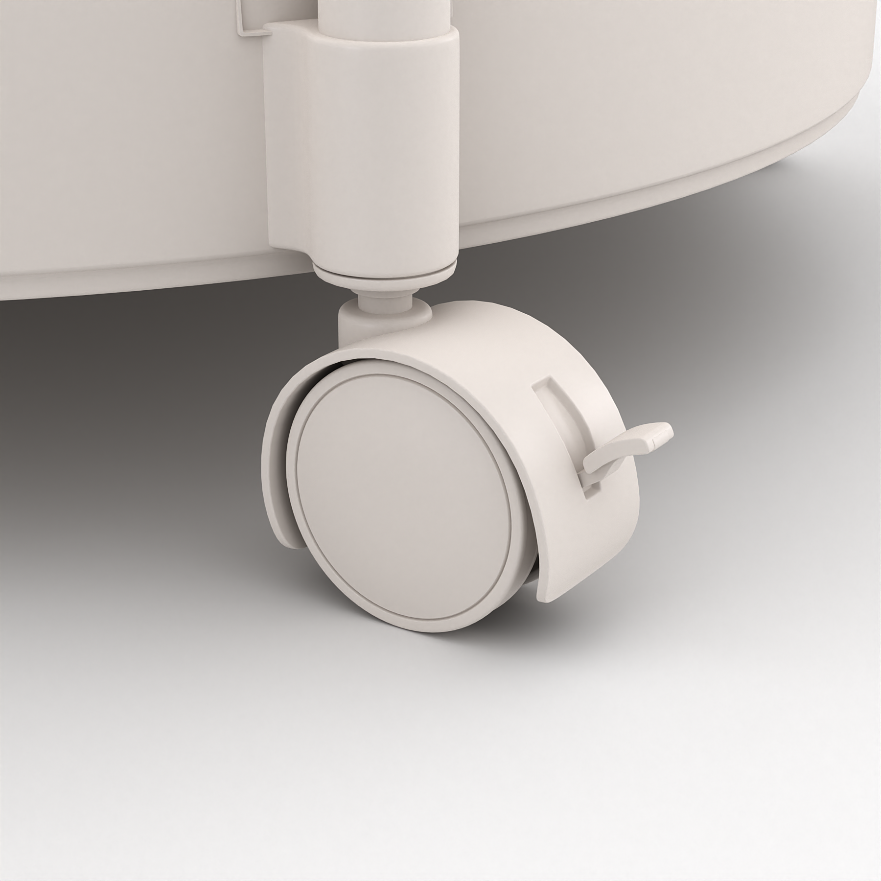 Table de Chevet Mobile avec 2 Plateaux, Table d'appoint Ronde roulettes et Poignées pour Déplacement Facile, Beige  AWS228FR | LEUKHOUSE