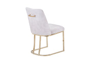 Gold Chromed Dining Chair HT08（2 Chairs） | Fondhouse