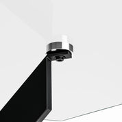 47" Tempered Glass Dining Table with Black Metal Legs US | LEUKHOUSE