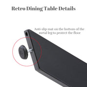 Round Dining Table 100x100cm Grey/Black AWS022UK | LEUKHOUSE