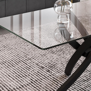 Table Basse Moderne, Table Centrale de Salon avec Plateau en Verre Trempé, Structure en X, 100 x 50 x 43 cm, Noire AWS19810FR | LEUKHOUSE