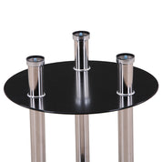 Small Round Glass Coffee Table Black AWS007UK | LEUKHOUSE
