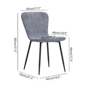 Round Tempered Glass Dining Table Set for 4 with 4 Velvet Chairs (Black Table with Grey Chairs) US | LEUKHOUSE