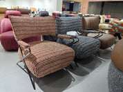 Armchair Red Linen LKX005ACSY | LEUKHOME