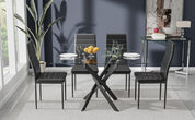 High Back Black Dining Chairs Set of 4 US | LEUKHOUSE