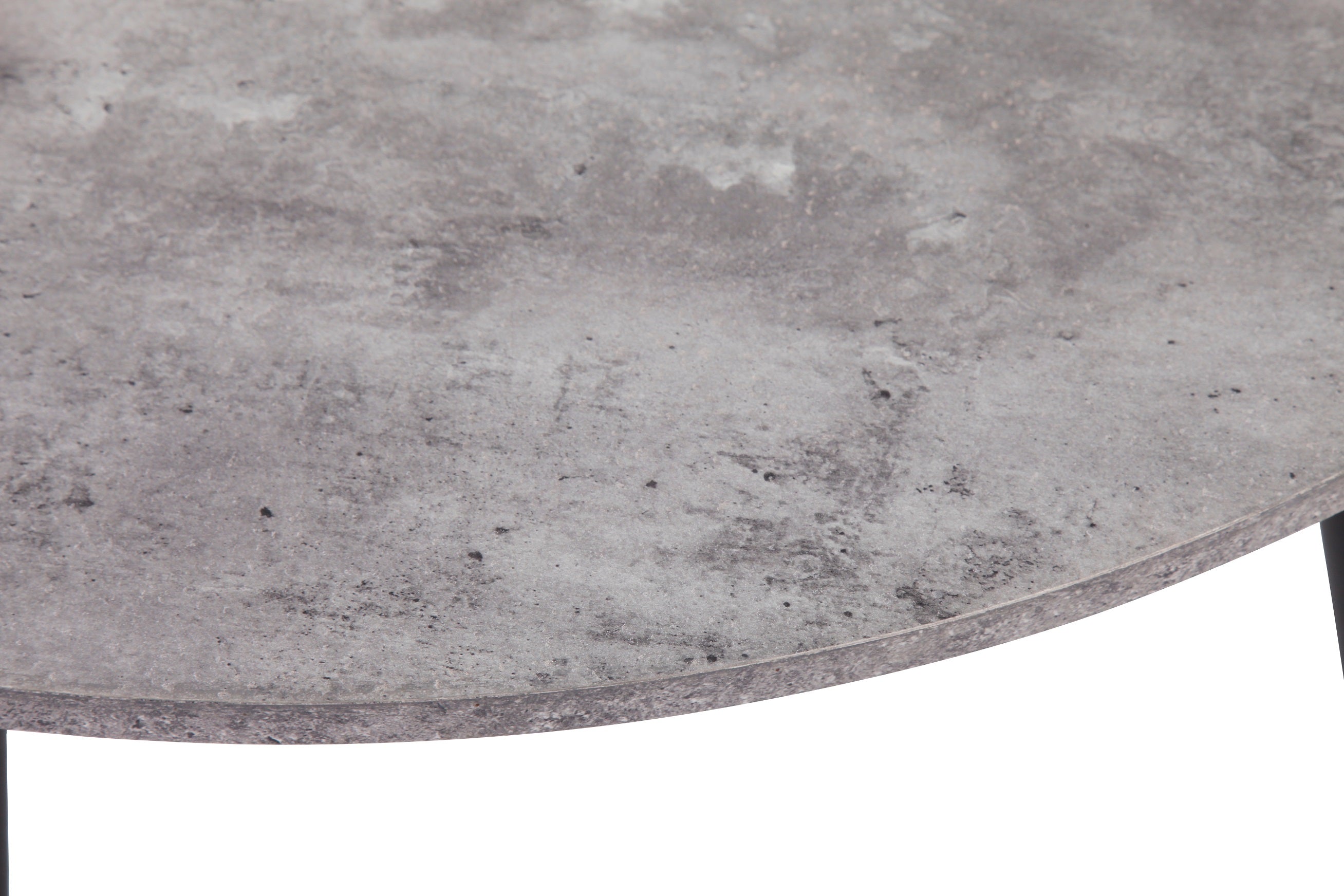 Round Dining Table 90x90cm Grey/Black AWS112UK | LEUKHOUSE