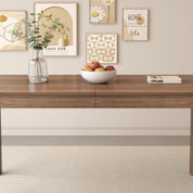 Wood Dining Table, Large Rectangular Dining Table for 4-6, 63" Farmhouse Style Kitchen Table for Home Kitchen Dining Room CA | LEUKHOUSE