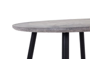Round Dining Table 90x90cm Grey/Black AWS112UK | LEUKHOUSE
