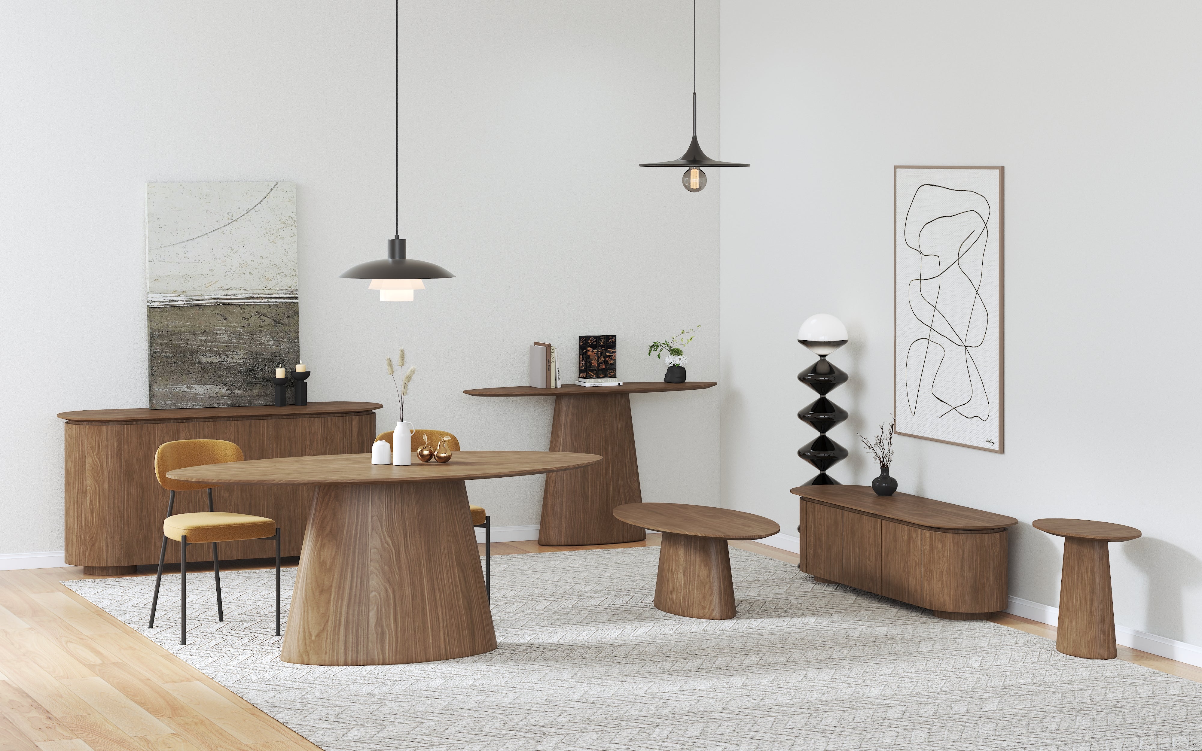 Dining Table Wood Veneer MDF AYP007 | AOYA