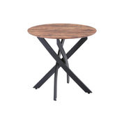 Dining Table Large Glass Cross Round LKD022DTAWS | FONDHOUSE