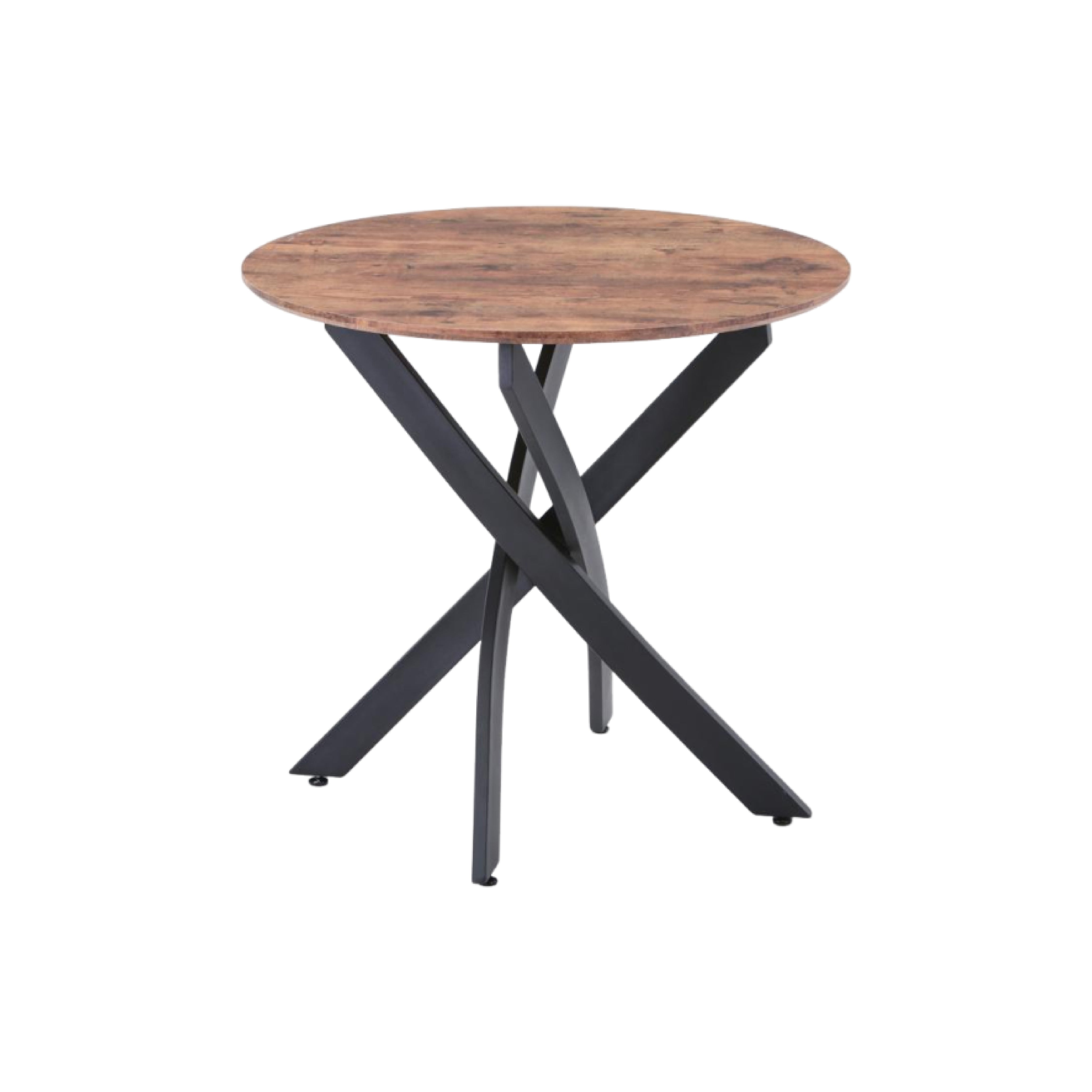 Dining Table Large Glass Cross Round LKD022DTAWS | FONDHOUSE