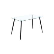 Dining Table Large Rectangular Glass LKD036DTAWS | FONDHOUSE
