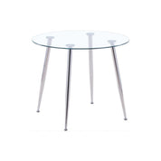 Dining Table Round Glass LKD062DTAWS | FONDHOUSE