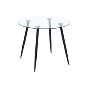 Dining Table Round Glass LKD062DTAWS | FONDHOUSE