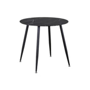 Dining Table.Round Glass LKD135DTAWS | FONDHOUSE