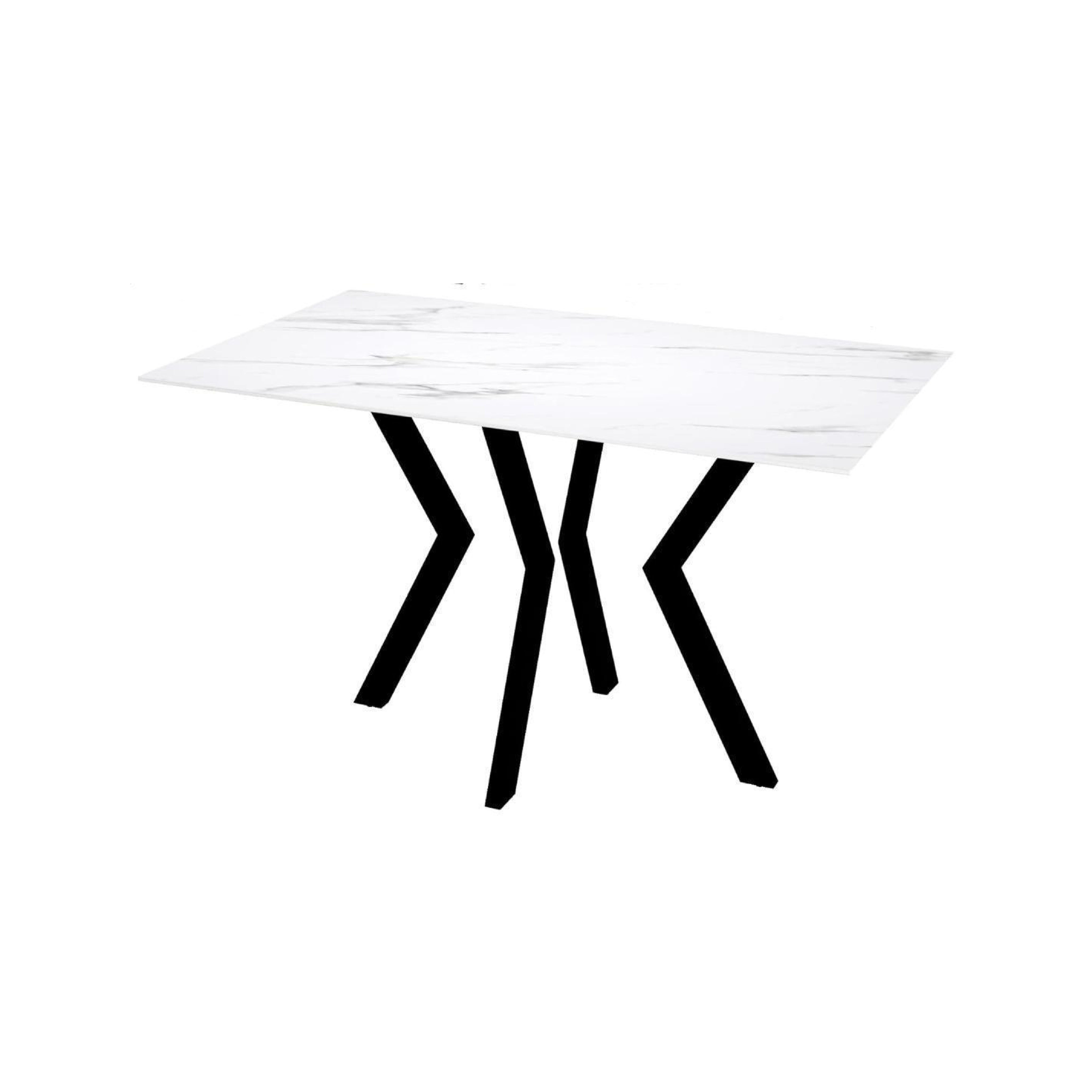 Dining Table Rectangular Glass LKD193DTAWS | FONDHOUSE
