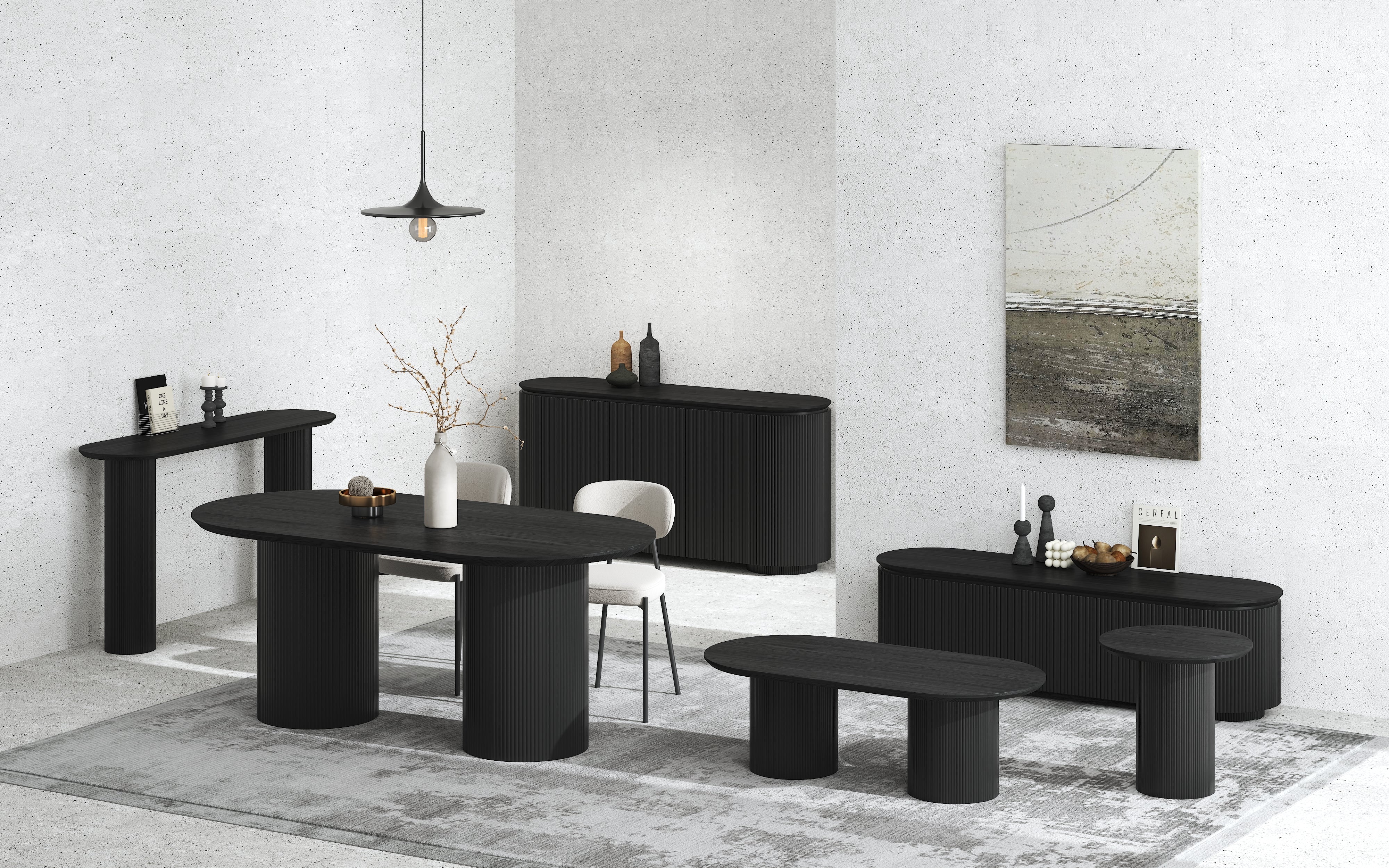 TV Stand Wood Veneer MDF AYP024 | AOYA