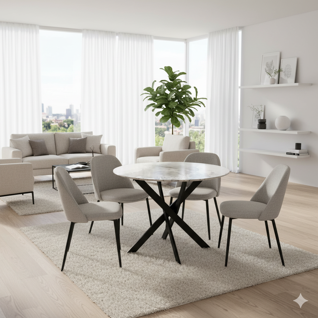 Round Dining Table LKD021DTAWS | FONDHOUSE