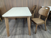 Dining Table Sintered Stone Solid Wood LKD019DTYS | LEUKHOME