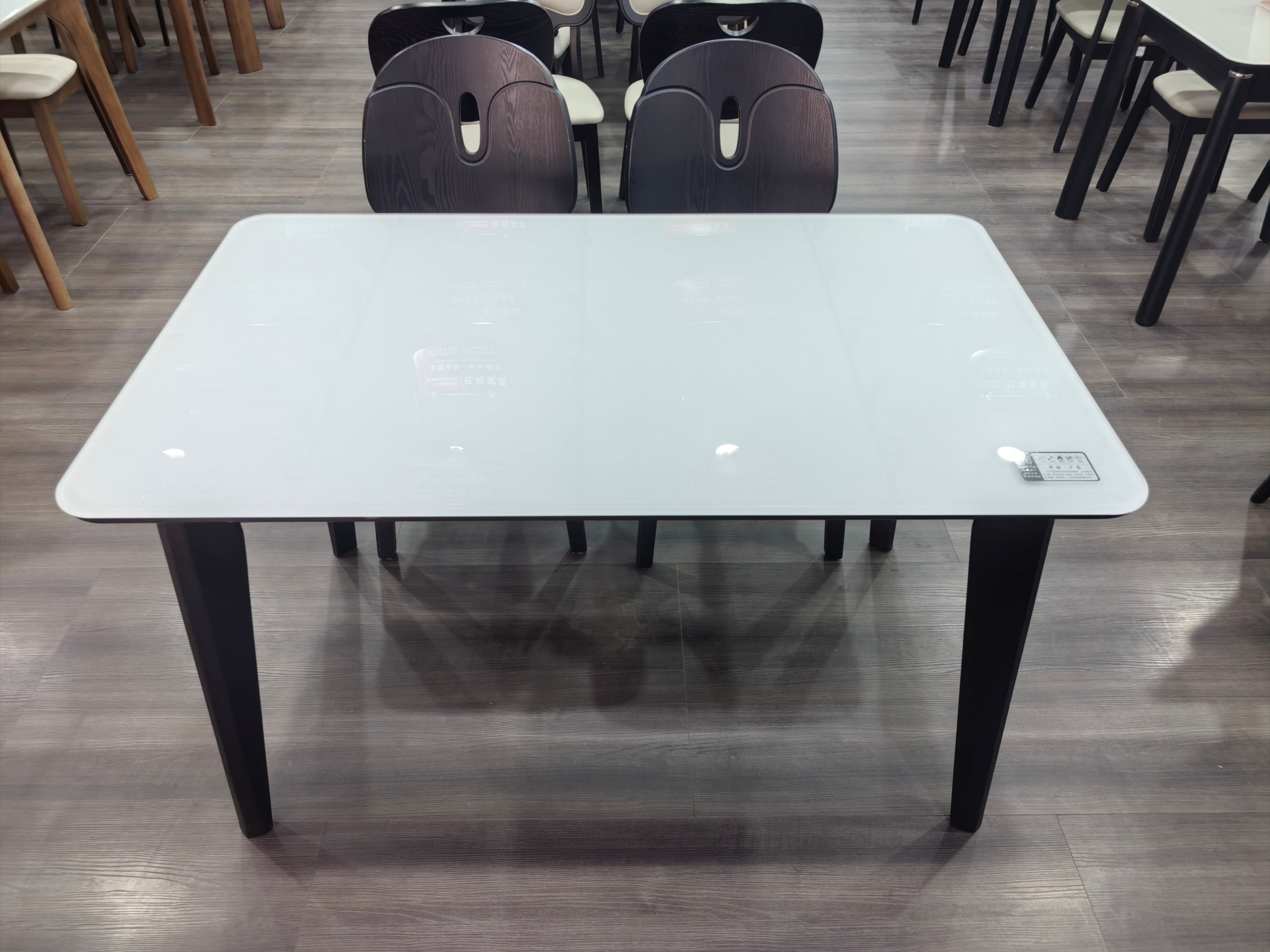 Dining Table Artificial Stone Solid Wood LKD025DTYS | LEUKHOME