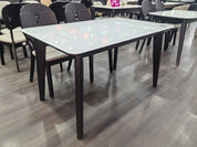 Dining Table Artificial Stone Solid Wood LKD025DTYS | LEUKHOME