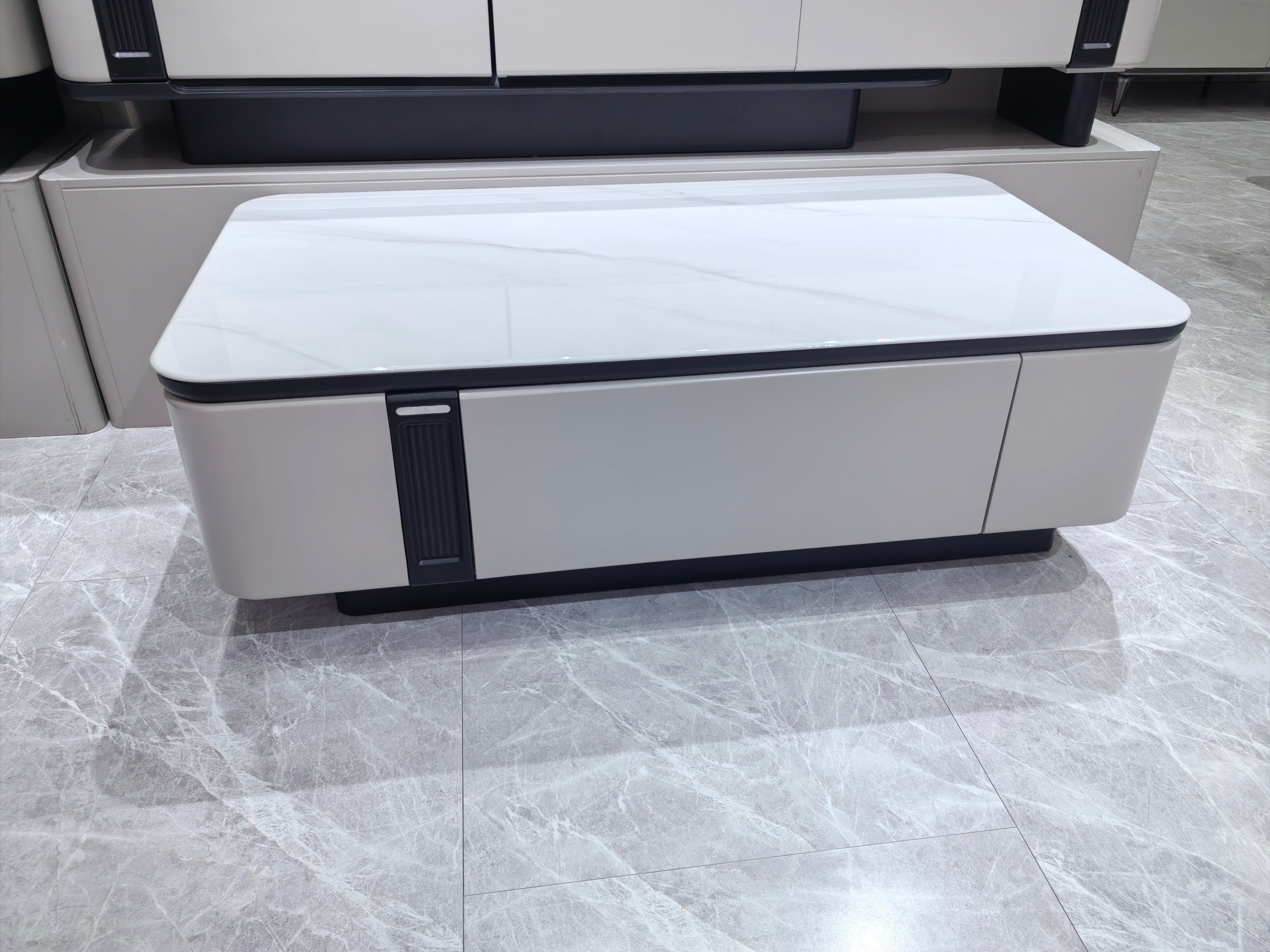 Coffee Table Artificial Stone Baking Paint LKL001CTANJ | LEUKHOME