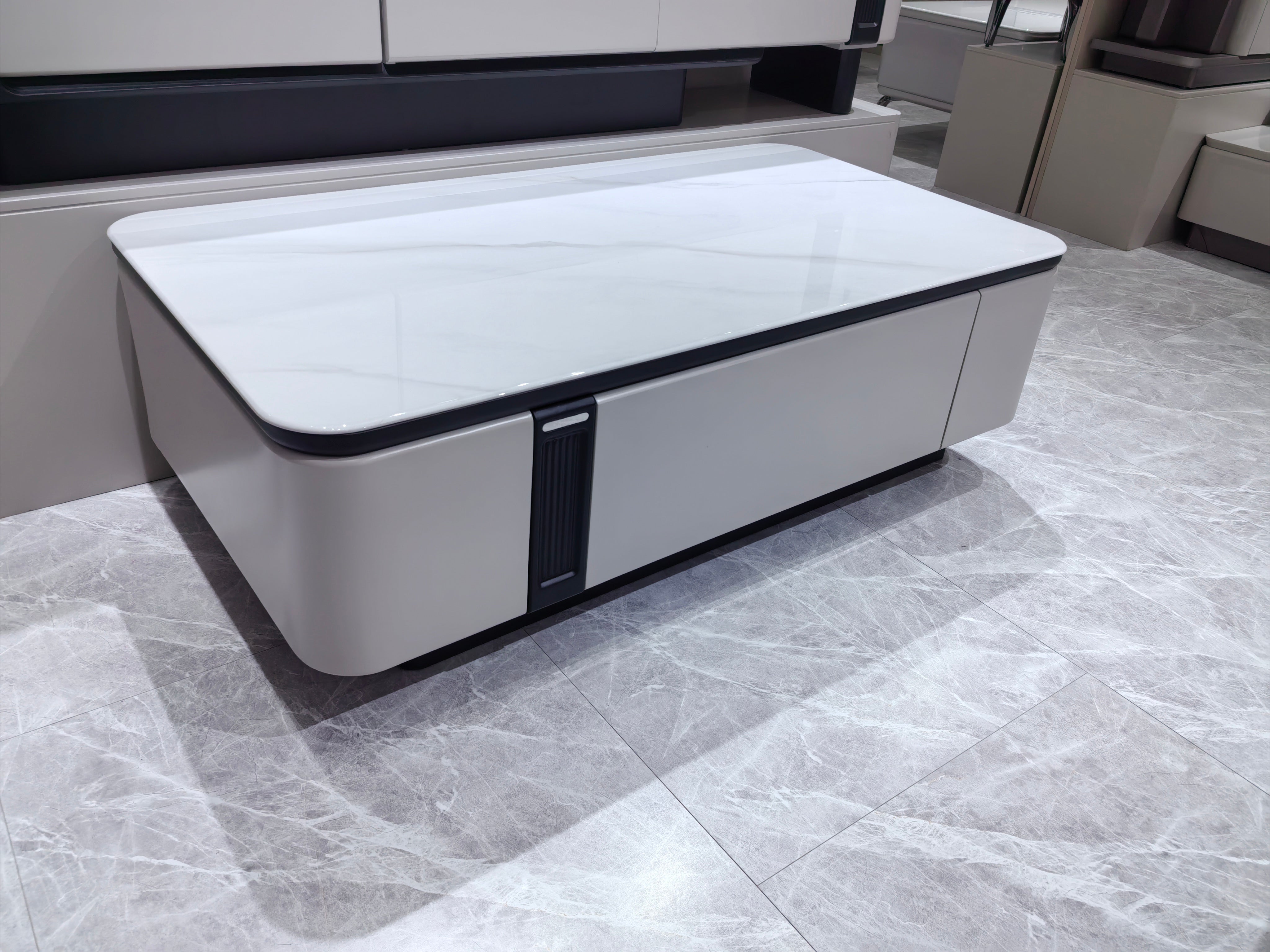 Coffee Table Artificial Stone Baking Paint LKL001CTANJ | LEUKHOME