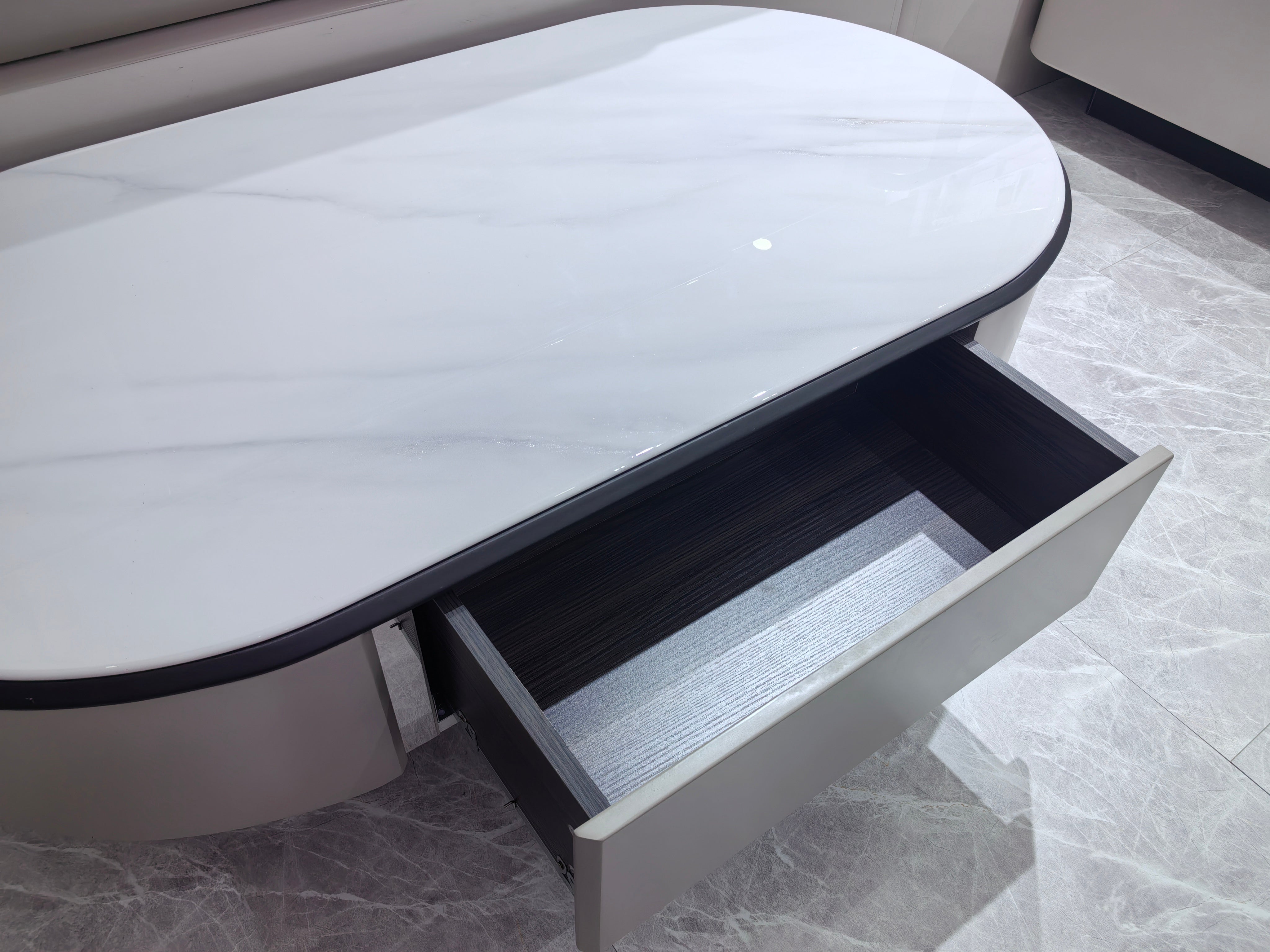 Coffee Table Artificial Stone Baking Paint LKL003CTANJ | LEUKHOME