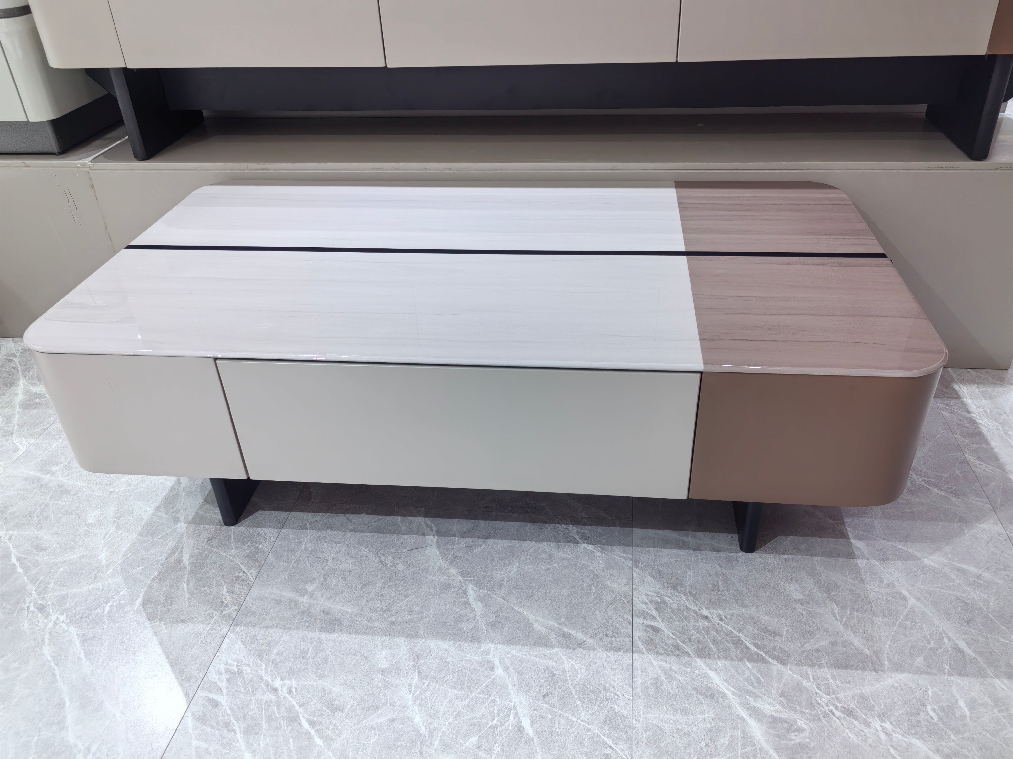 Coffee Table Artificial Stone Baking Paint LKL005CTANJ | LEUKHOME