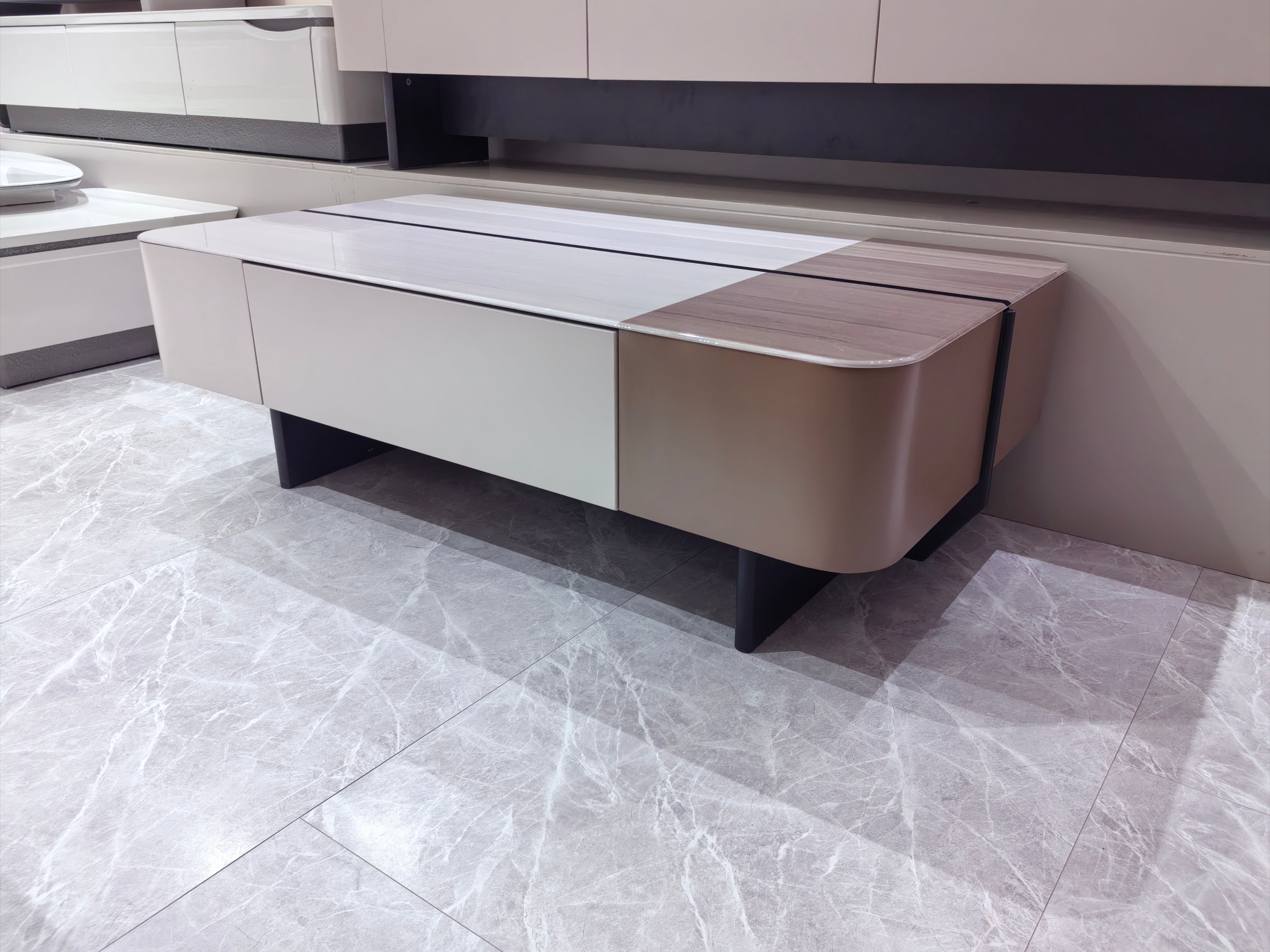 Coffee Table Artificial Stone Baking Paint LKL005CTANJ | LEUKHOME