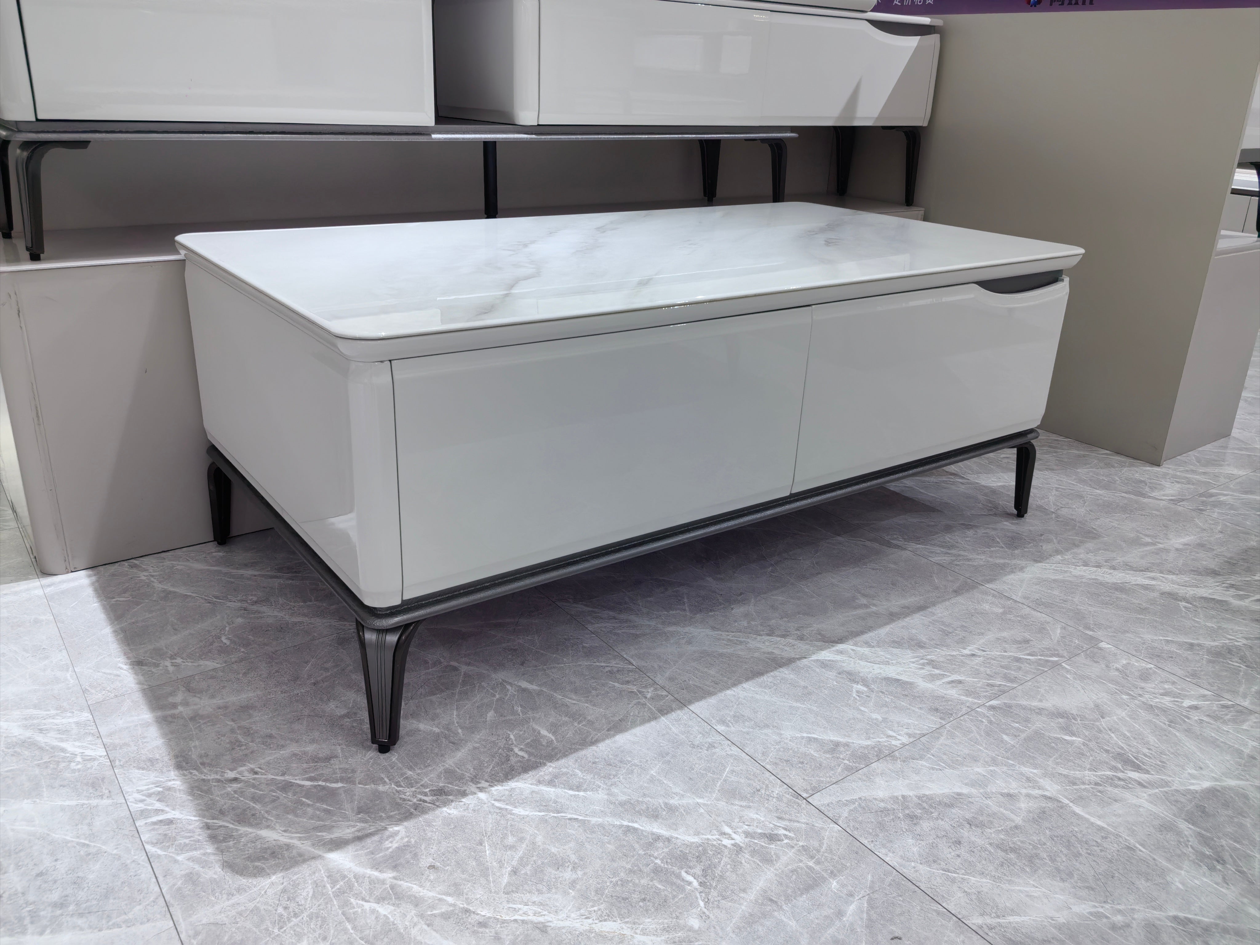 Coffee Table Artificial Stone Baking Paint LKL009CTANJ | LEUKHOME