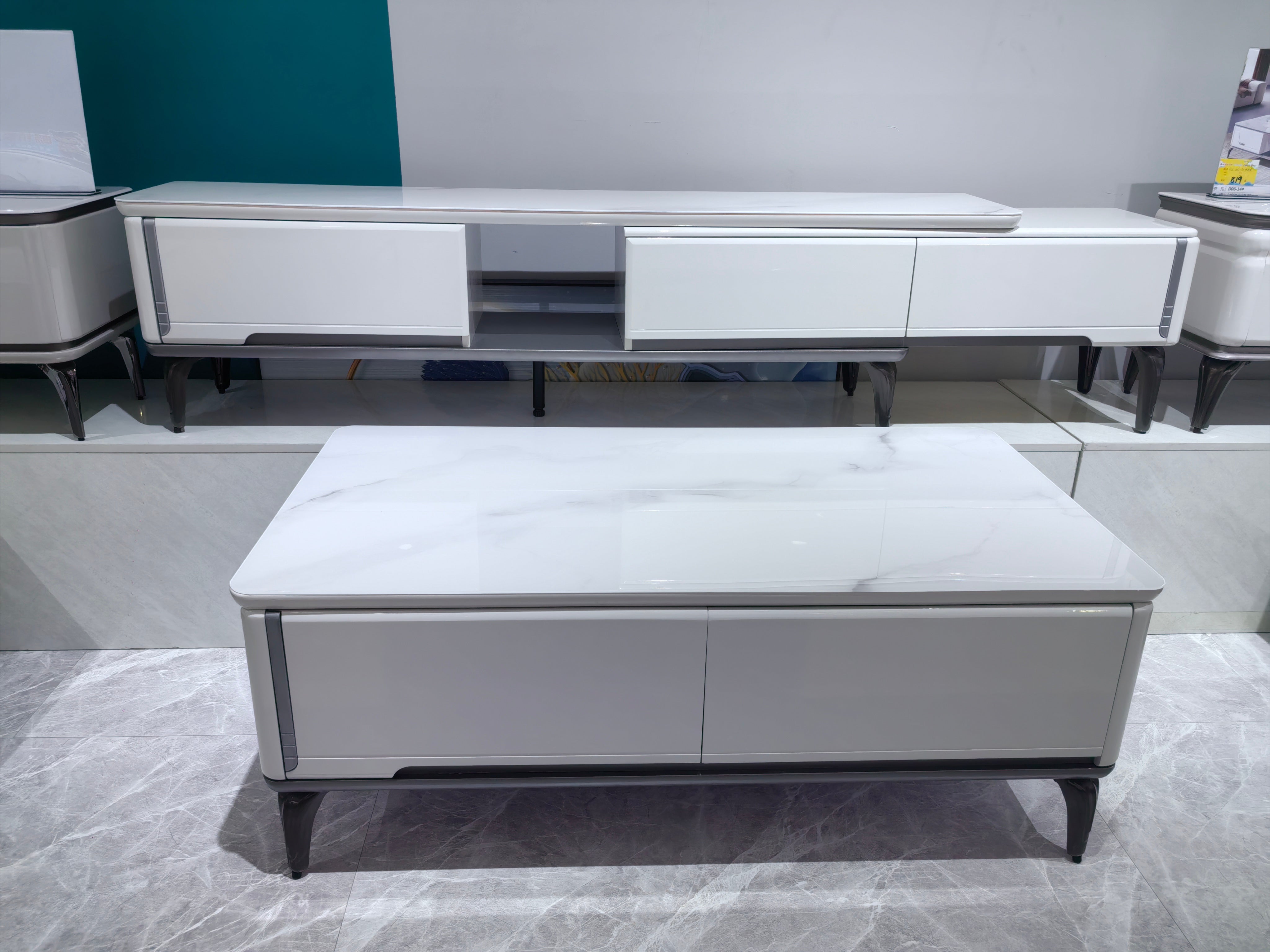 Coffee Table Artificial Stone Baking Paint LKL011CTANJ | LEUKHOME