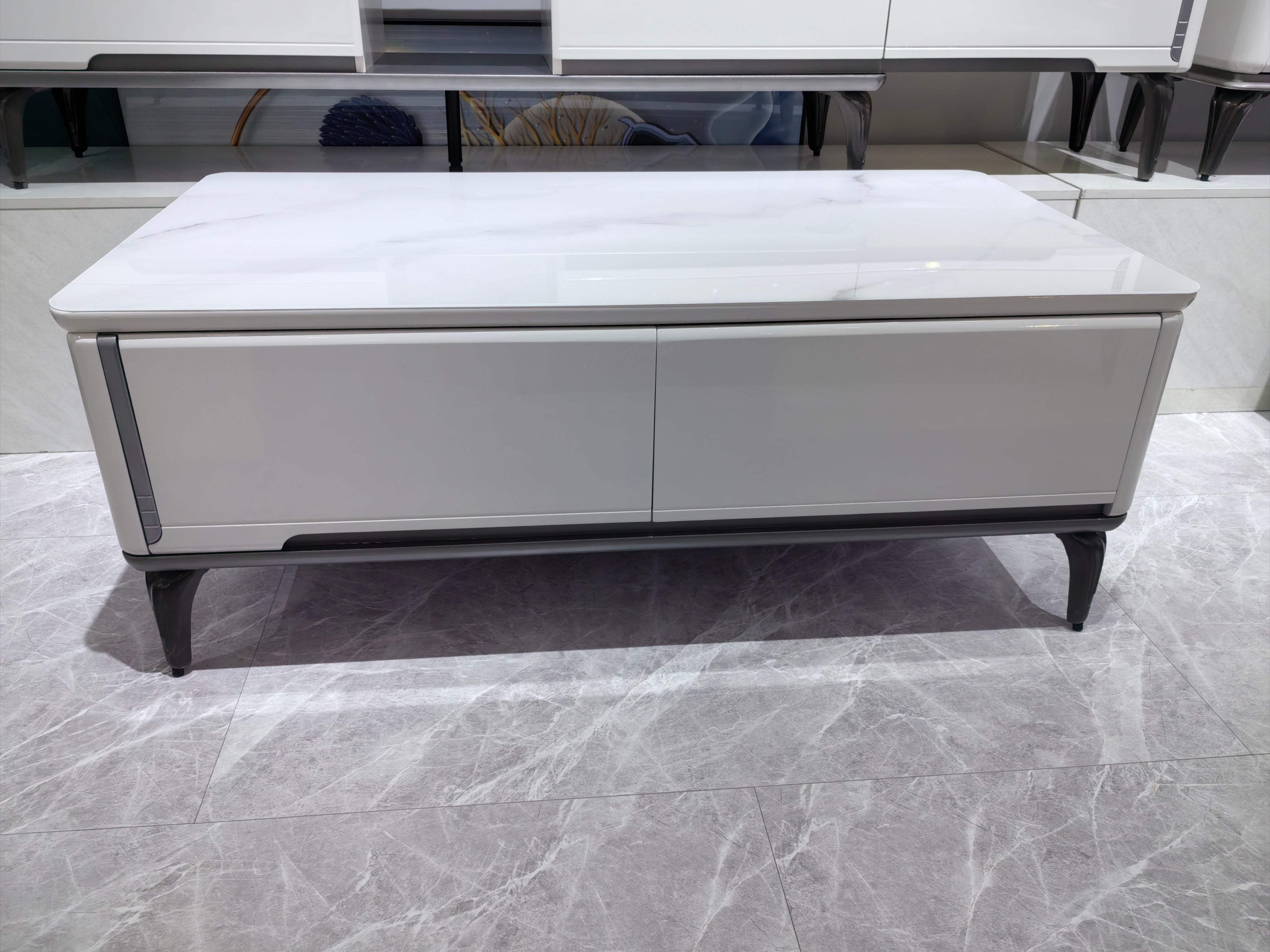 Coffee Table Artificial Stone Baking Paint LKL011CTANJ | LEUKHOME