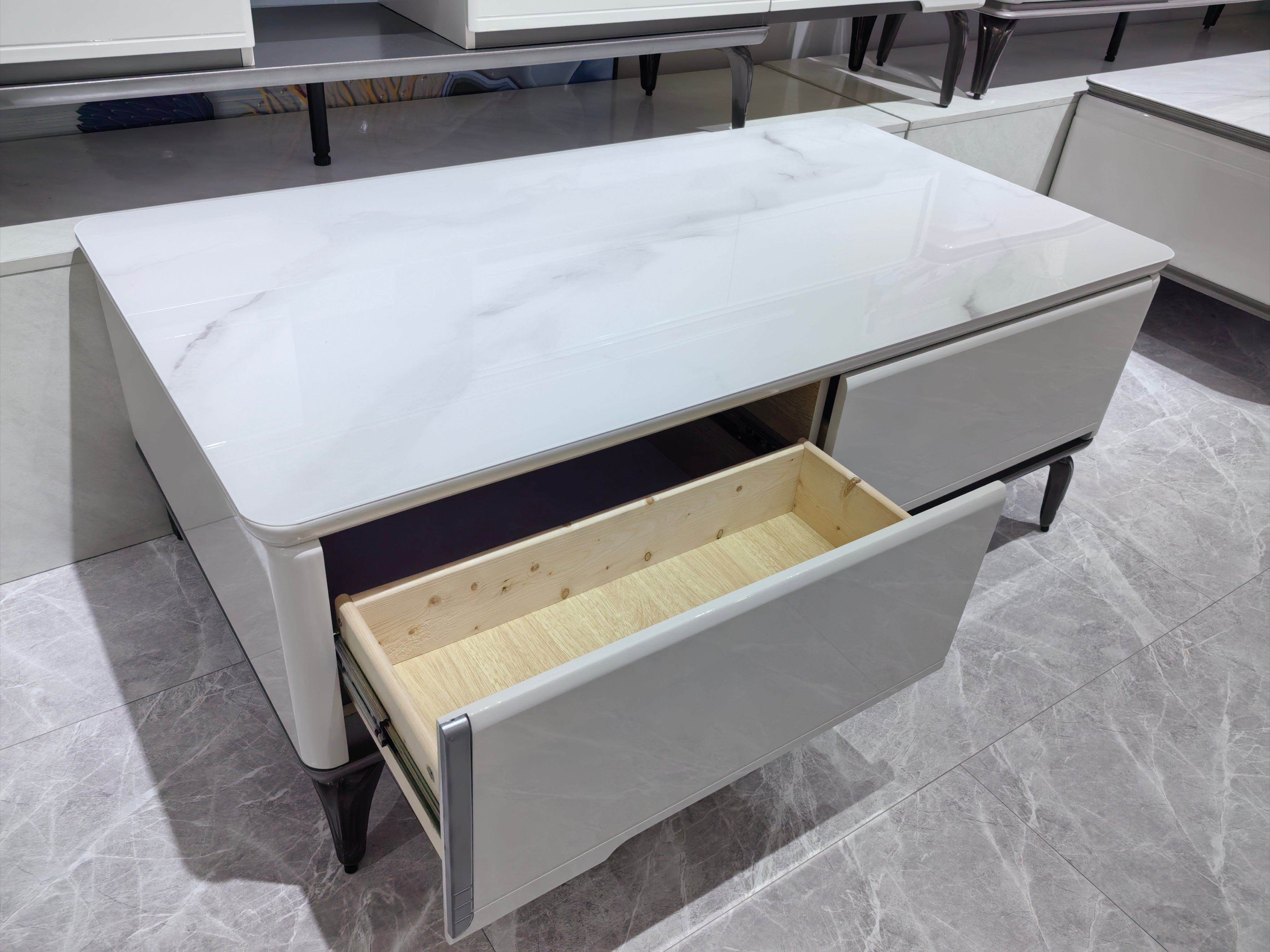 Coffee Table Artificial Stone Baking Paint LKL011CTANJ | LEUKHOME