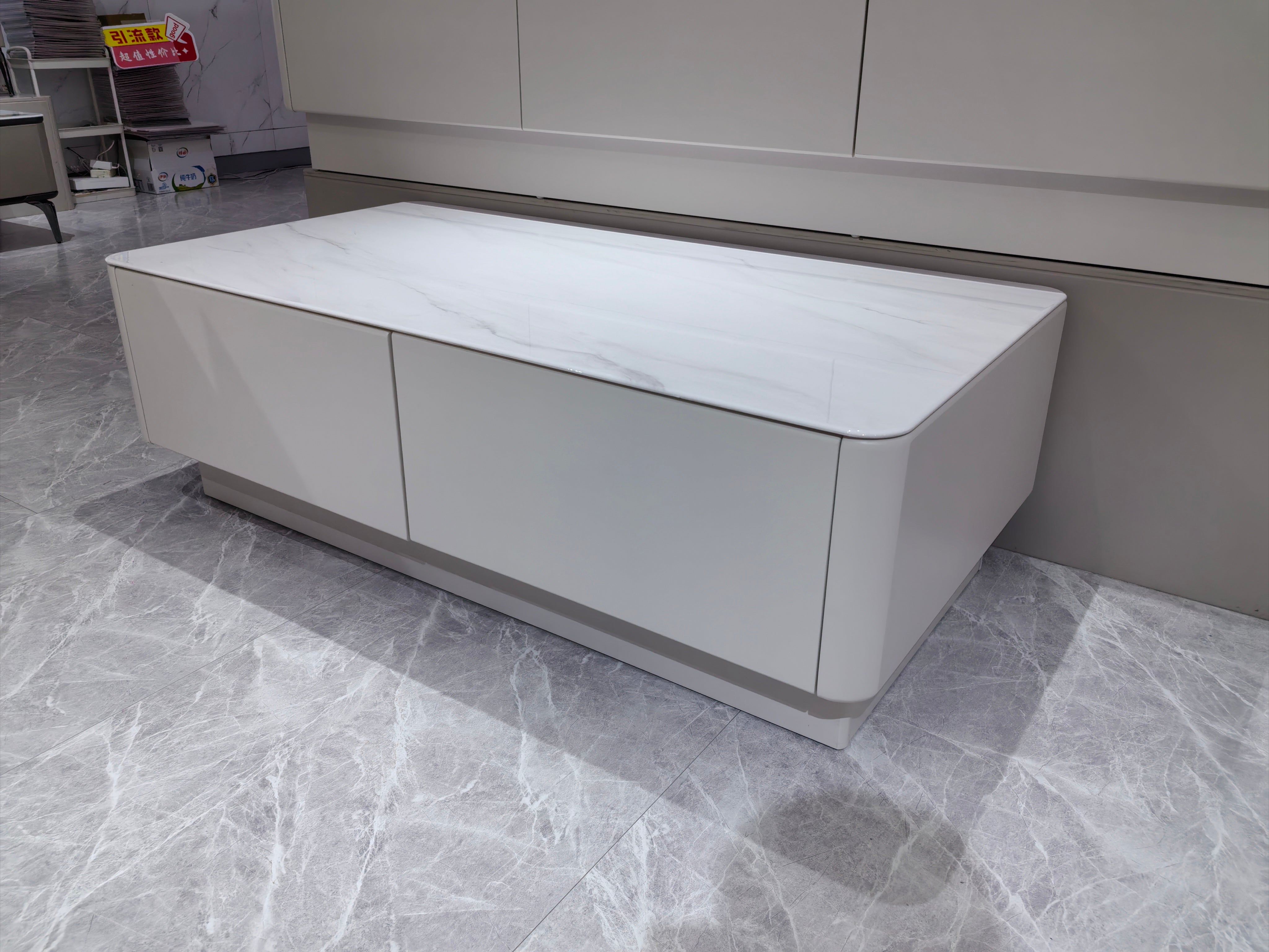 Coffee Table Artificial Stone Baking Paint LKL013CTANJ | LEUKHOME