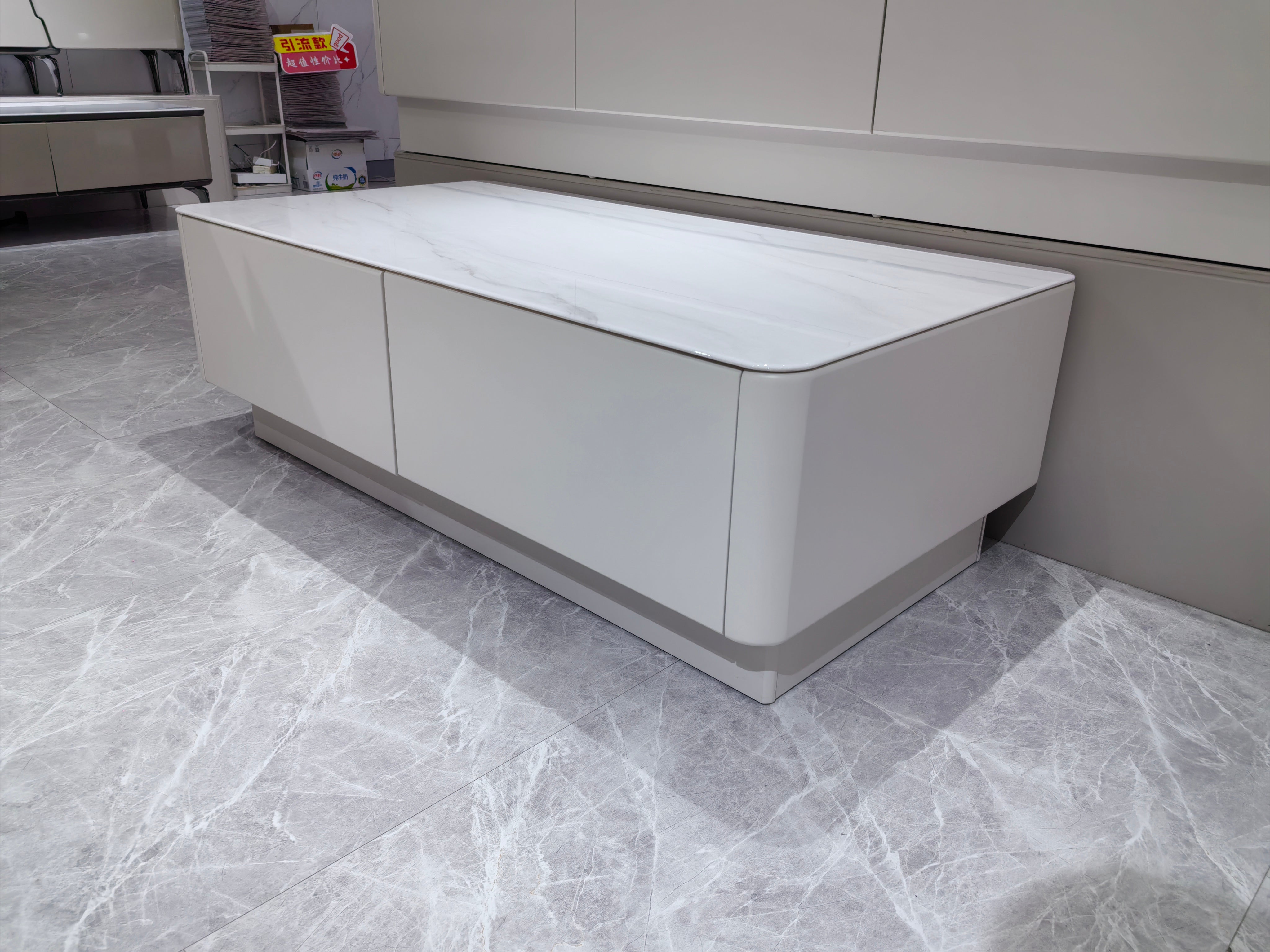 Coffee Table Artificial Stone Baking Paint LKL013CTANJ | LEUKHOME