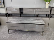 Coffee Table Artificial Stone Baking Paint LKL015CTANJ | LEUKHOME