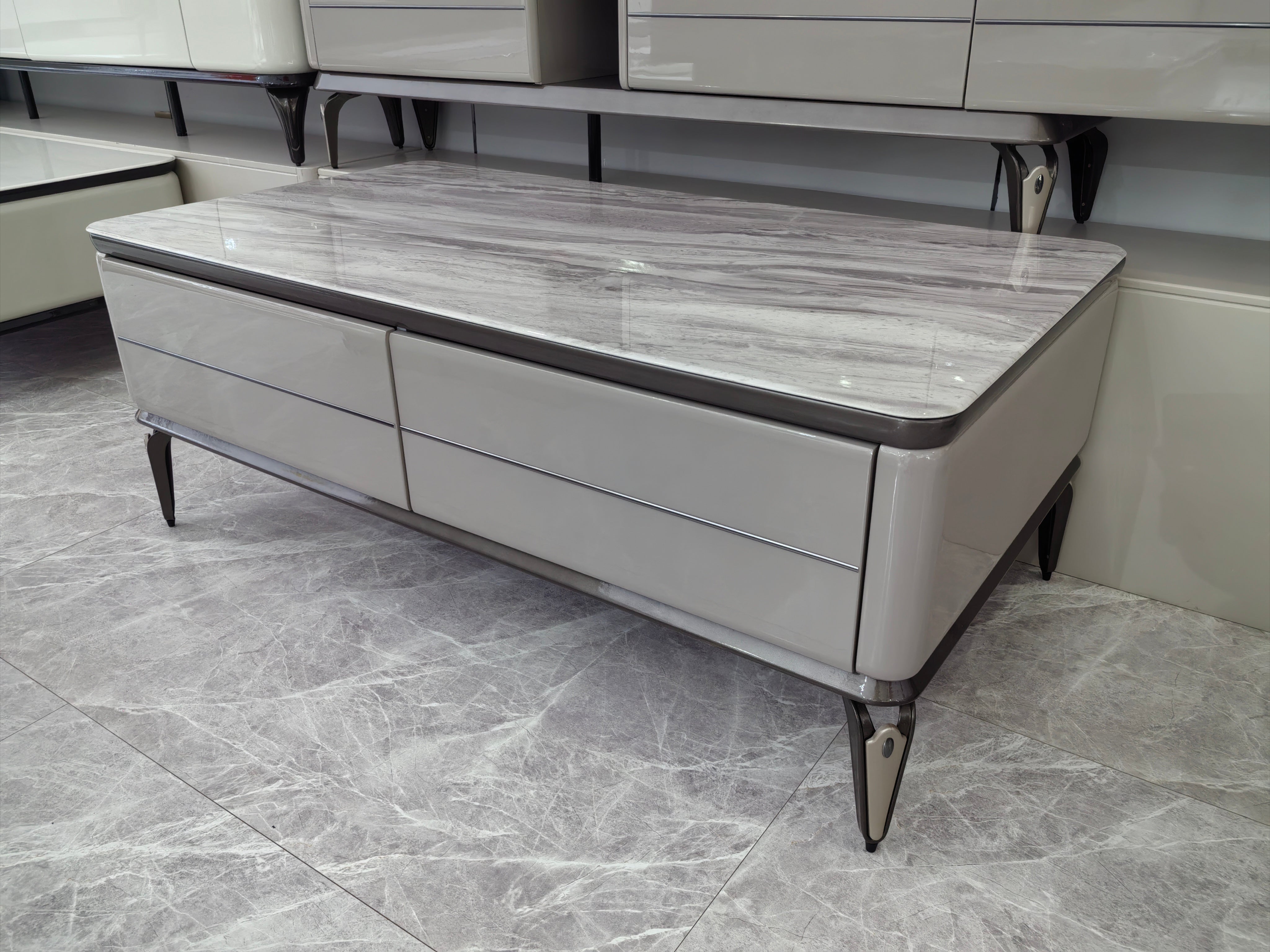 Coffee Table Artificial Stone Baking Paint LKL015CTANJ | LEUKHOME