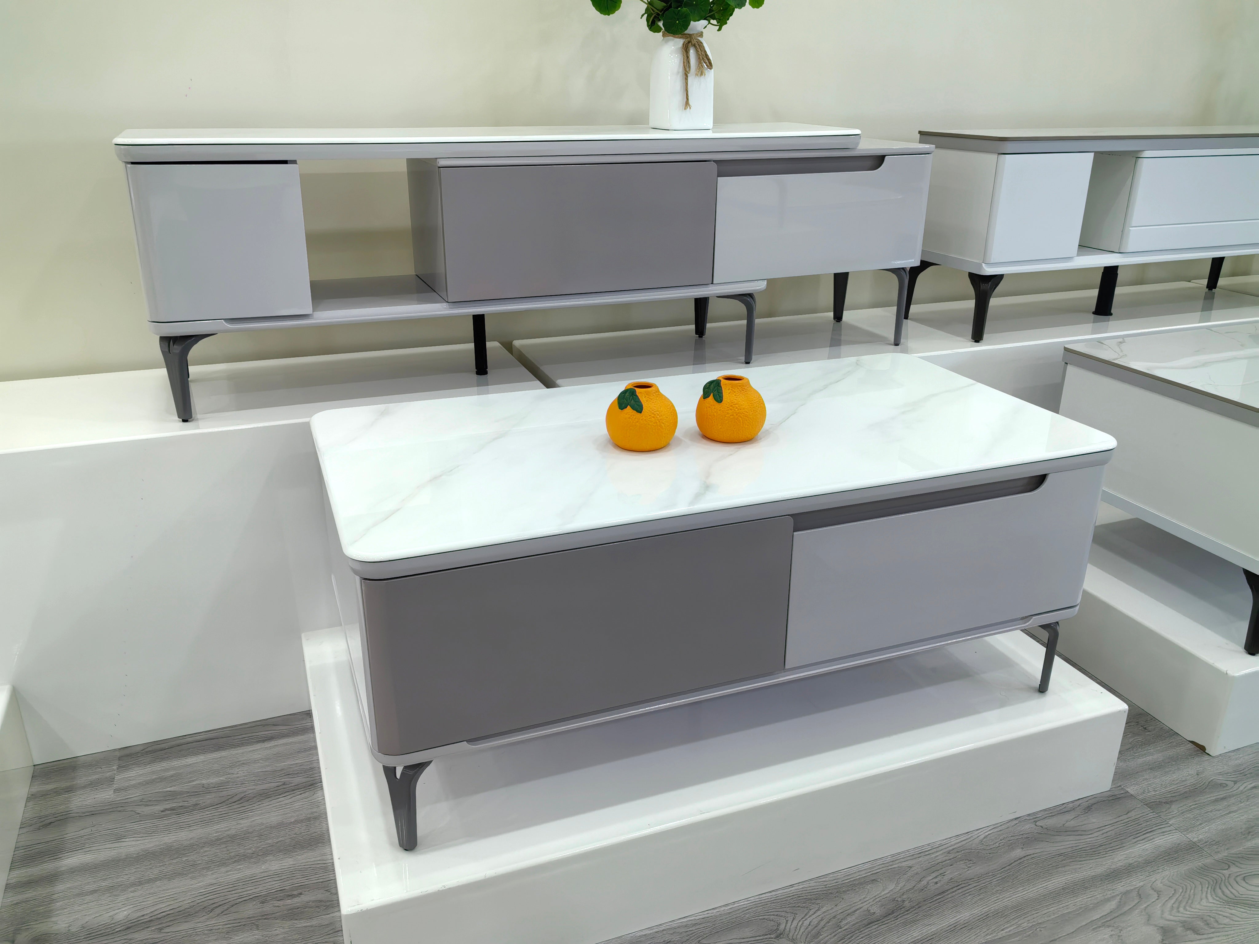 Coffee Table Artificial Stone Baking Paint LKL057CTJKN | LEUKHOME