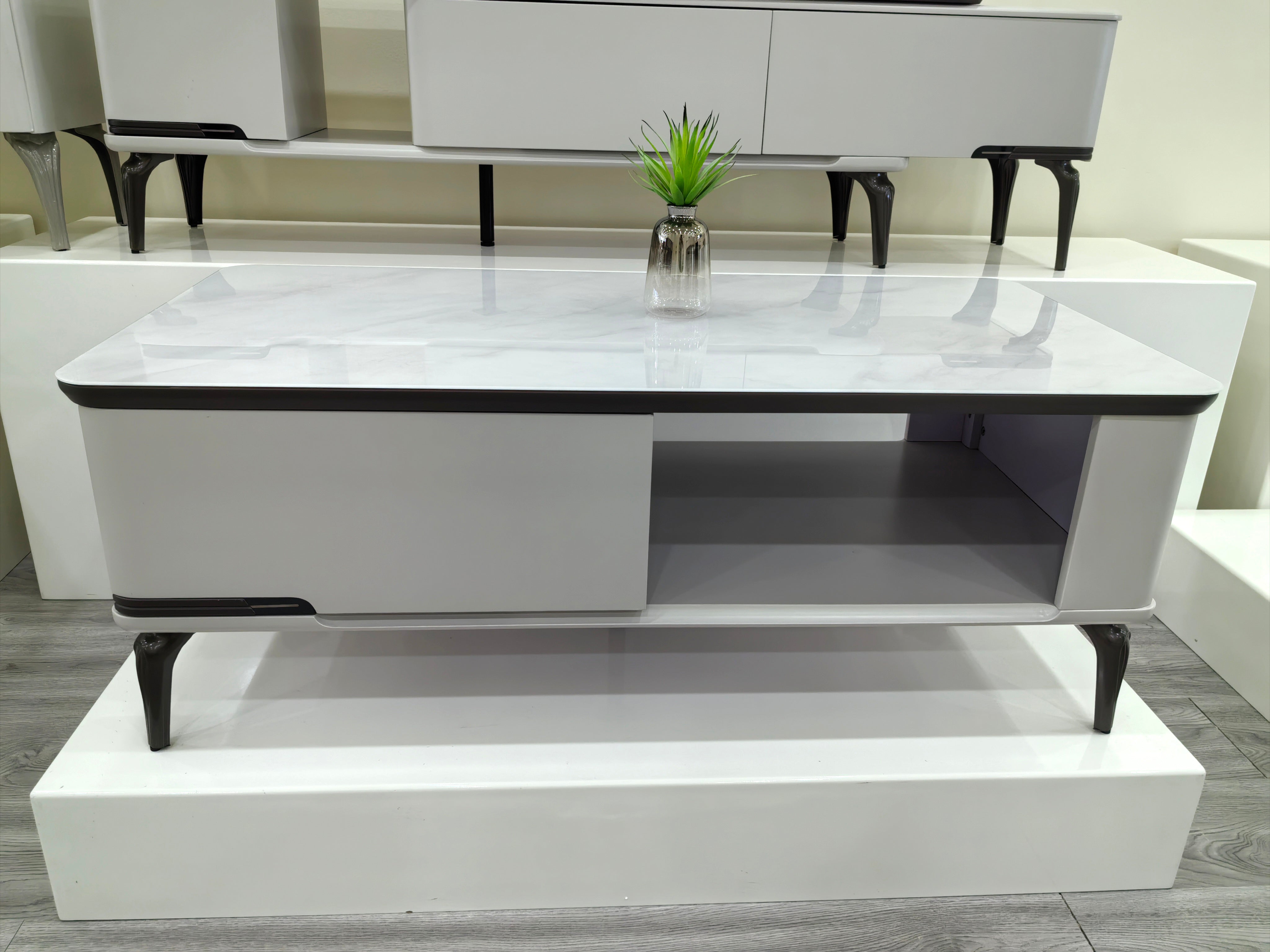 Coffee Table Artificial Stone Baking Paint LKL059CTJKN | LEUKHOME