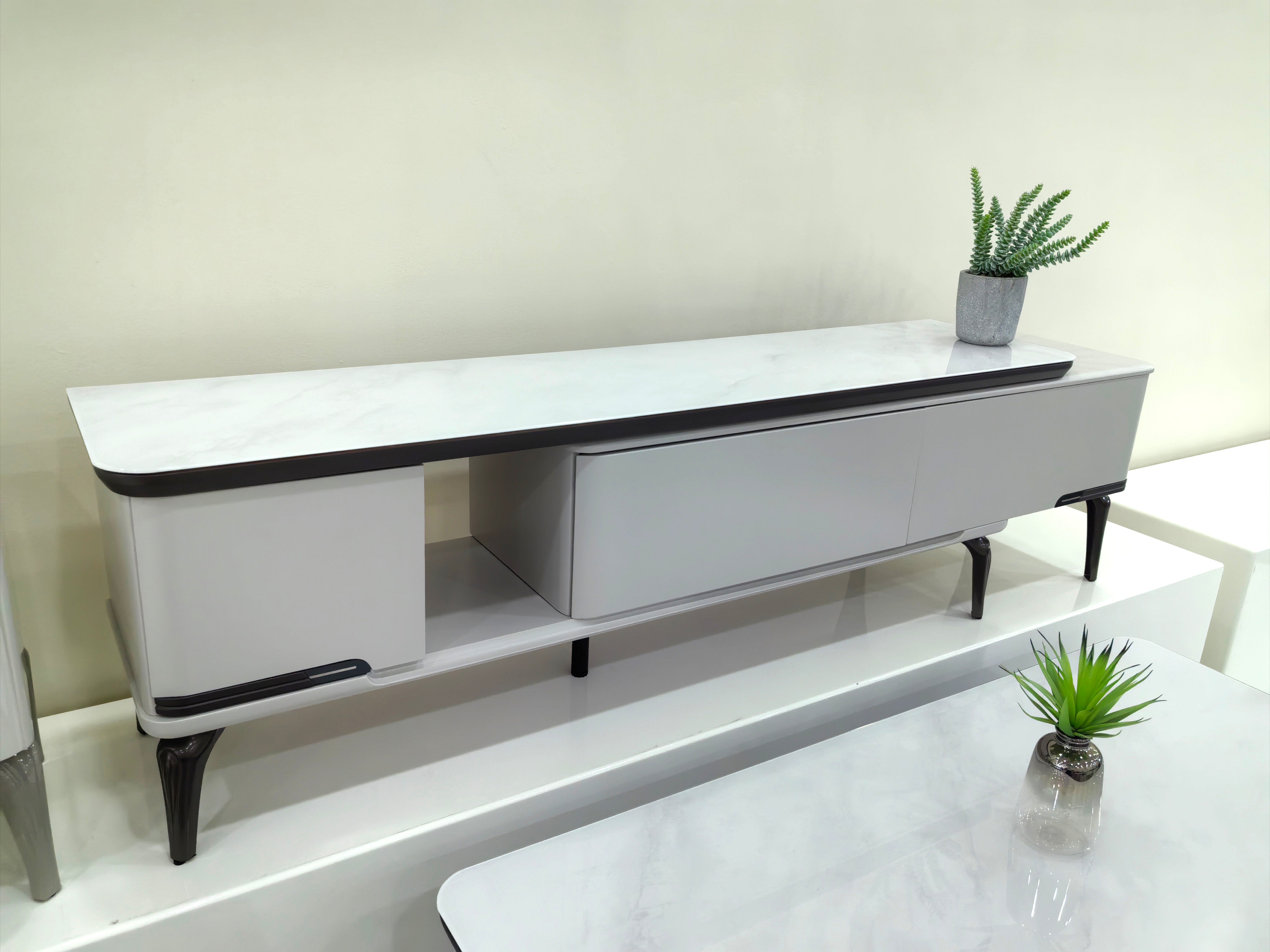 TV Stand Artificial Stone Baking Paint LKL060TSJKN | LEUKHOME