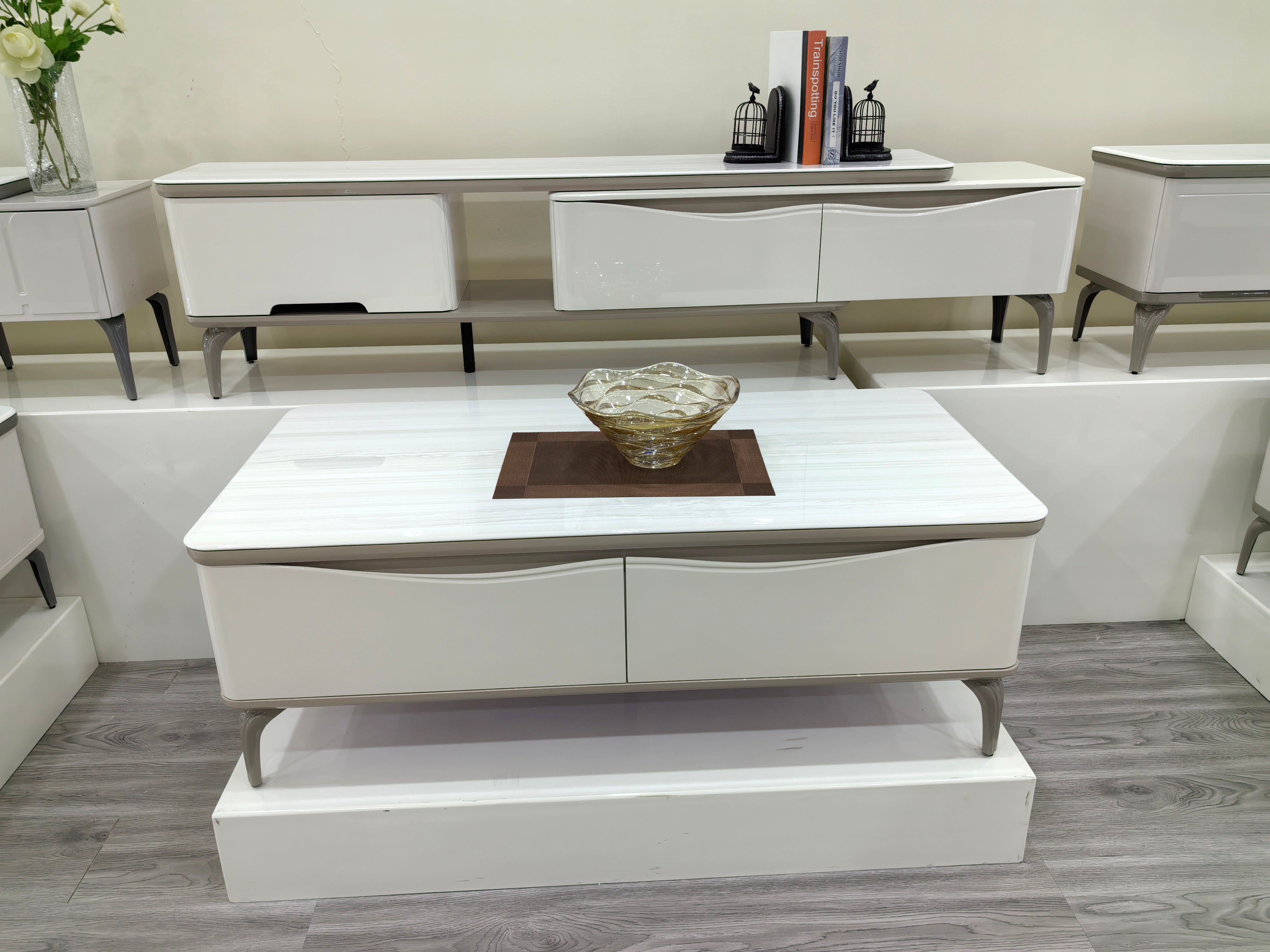 TV Stand Artificial Stone Baking Paint LKL062TSJKN | LEUKHOME