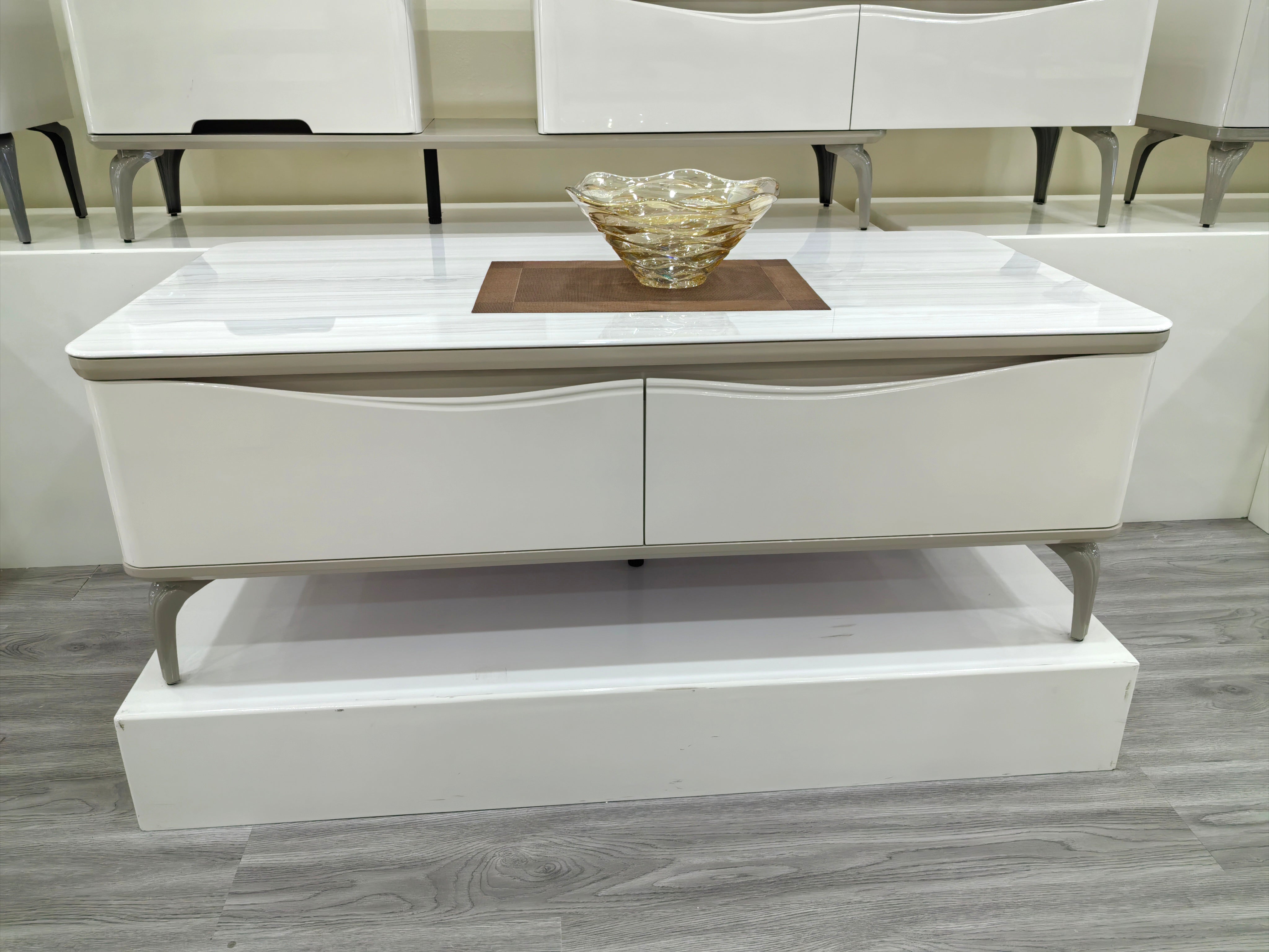 Coffee Table Artificial Stone Baking Paint LKL061CTJKN | LEUKHOME