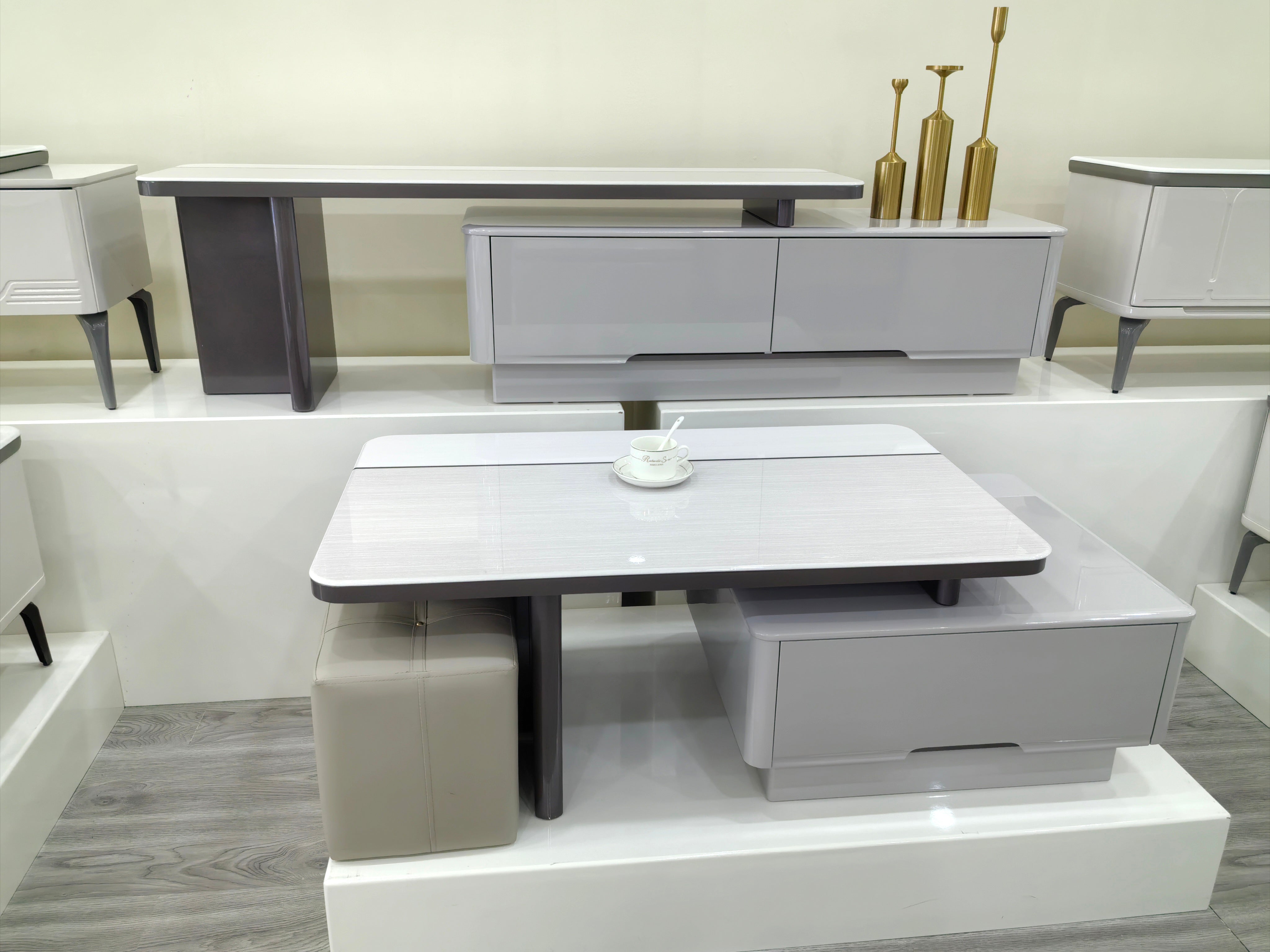 Coffee Table Artificial Stone Baking Paint LKL063CTJKN | LEUKHOME