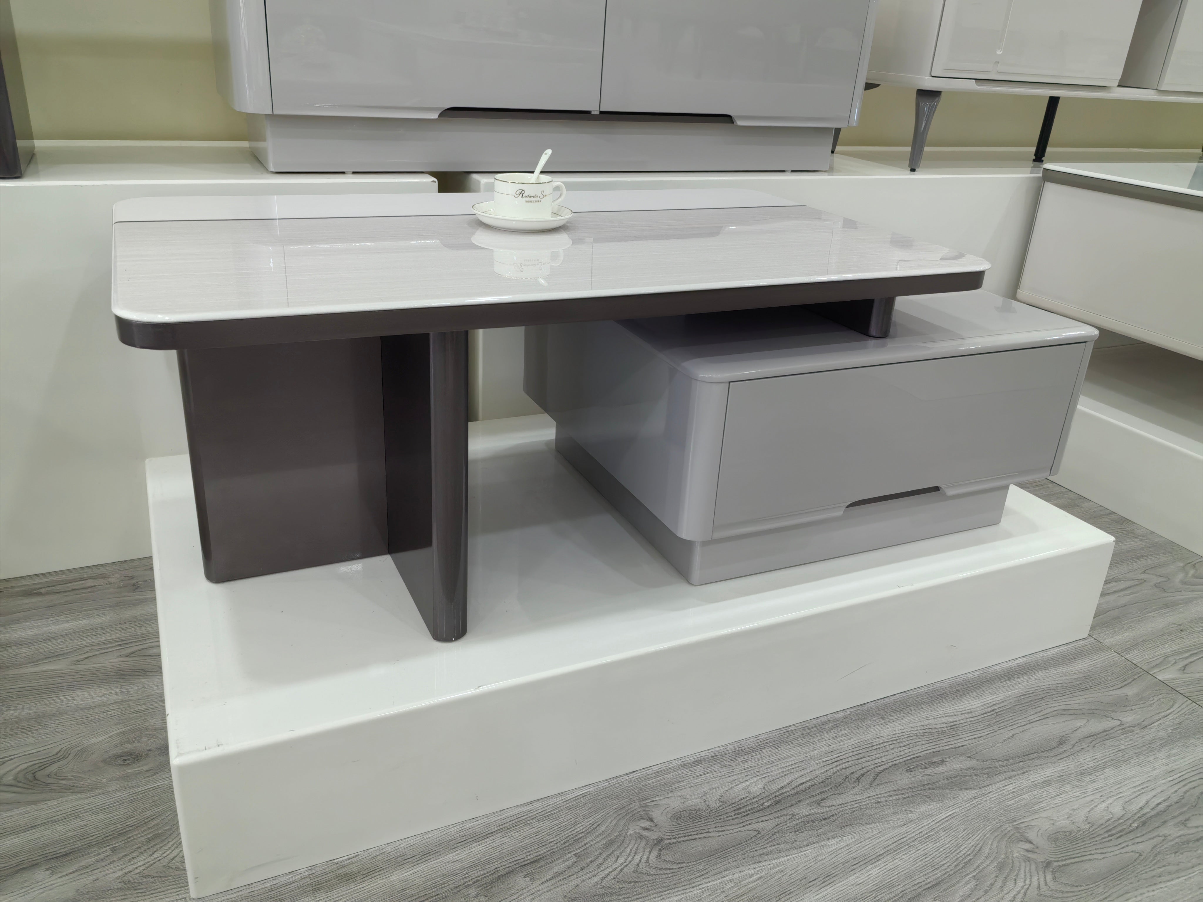 Coffee Table Artificial Stone Baking Paint LKL063CTJKN | LEUKHOME