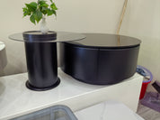 Coffee Table Glass Baking Paint LKL068CTJKN | LEUKHOME