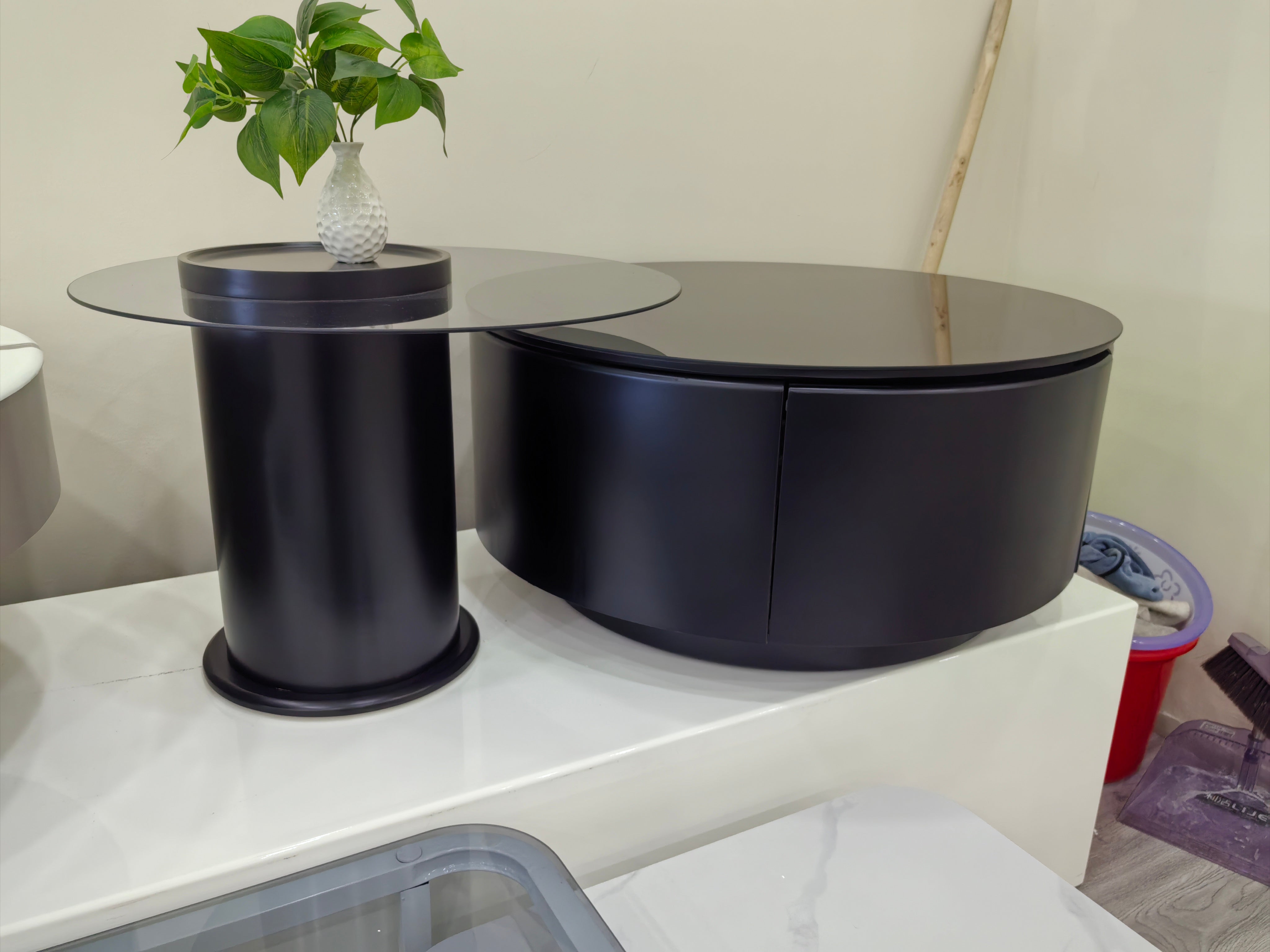 Coffee Table Glass Baking Paint LKL068CTJKN | LEUKHOME